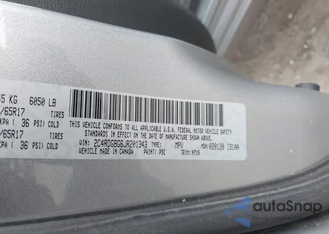 2018 Dodge Grand Caravan Se Plus z USA, uszkodzony, nr VIN 2C4RDGBG6JR201343